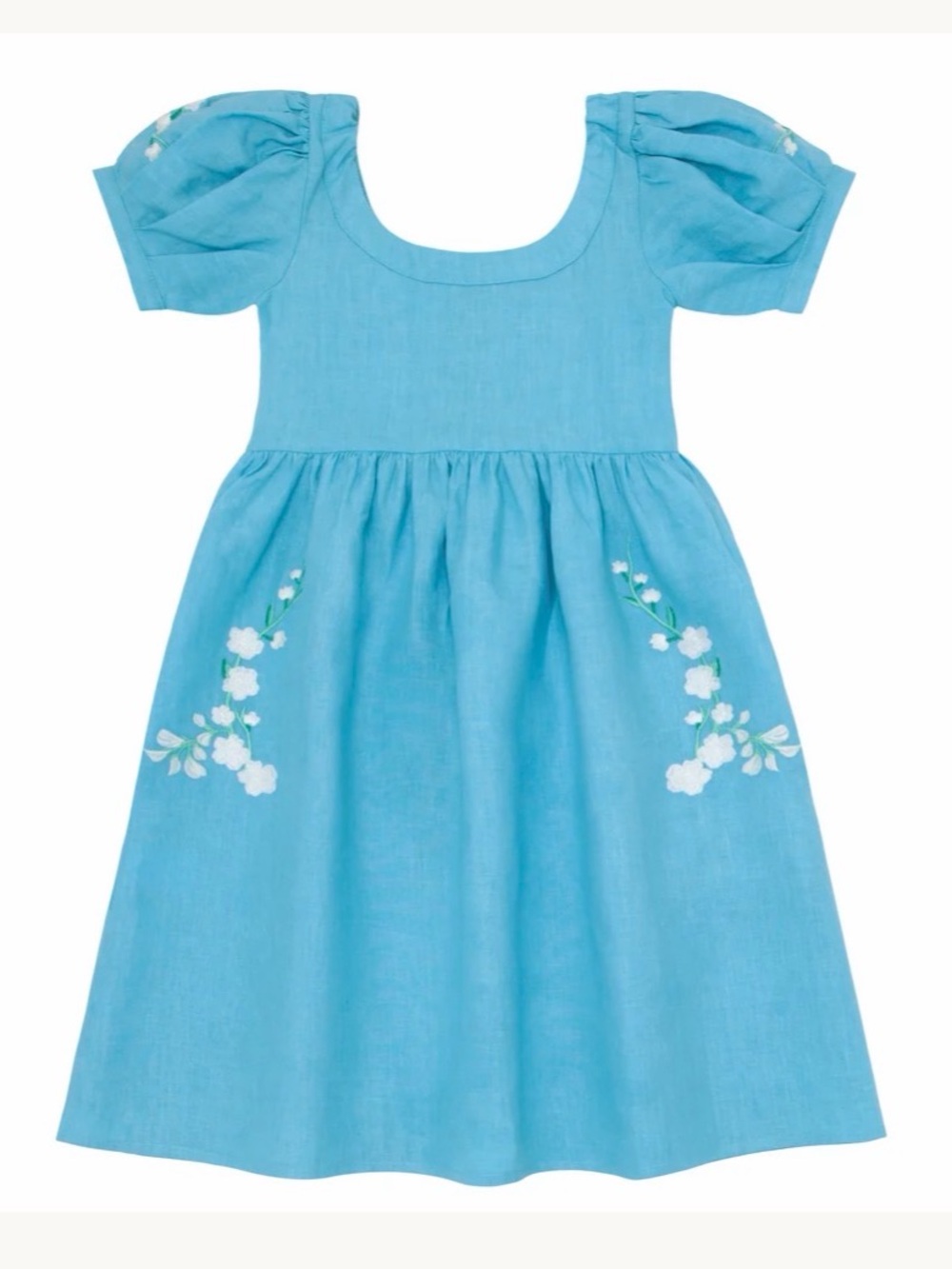 Fanm Mon x Minnow Girl's Puff Sleeve Dress Sz 7/8